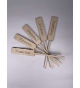 Sada dřevěných zápichů bylin 5 kusů