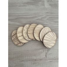 Dřevěná dekorační vajíčka sada 7 kusů