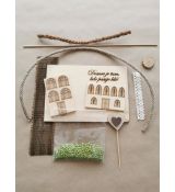 Kreativní sada na výrobu dřevěného obrázku Domek zelený