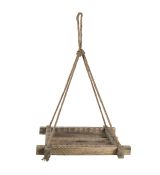 Dřevěná závěsná polička na květináč