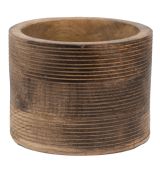 Dřevěný květináč hnědý