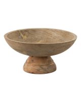 Dřevěná mísa na noze kulatá
