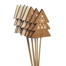 Dřevěný zápich vánoční stromeček Merry Xmas