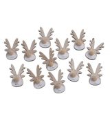 Sob nalepovací dřevěná dekorace sada 12 kusů