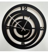Dřevěné nástěnné hodiny Moon černé