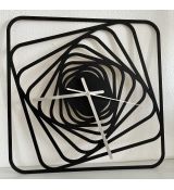 Dřevěné nástěnné hodiny Cube černá