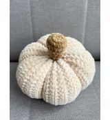 Háčkovaná dýně střední béžová