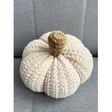 Háčkovaná dýně střední béžová