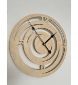 Dřevěné nástěnné hodiny MOON přírodní