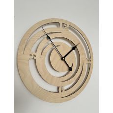Dřevěné nástěnné hodiny MOON přírodní