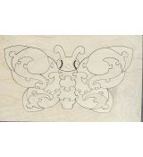 Dřevěné puzzle MOTÝL