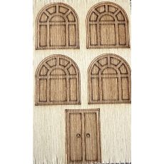 Dřevěná destička s gravírovánými okénky vzor 1