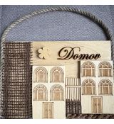 Dřevěná dekorace na zeď Domov