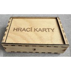 Dřevěná krabička na hrací karty
